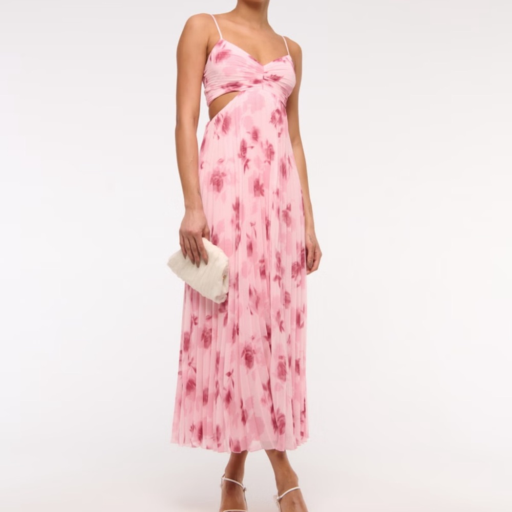 Elegant Pink Floral Dress